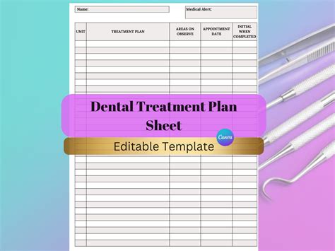 Printable Dental Treatment Plan Template - Printables Template Free