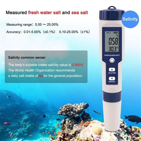 Jual Alat Ukur Kualitas Air 5 In 1 Ph Tds Ec Salinity Temp Meter Ez