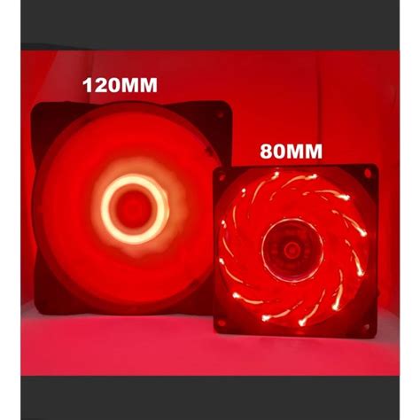 80mm Led Rgb Red Blue White Exhaust Fan For Pc And Desktopfree Screws