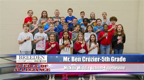 Mr Ben Crozier 5th Grade Mcnair Middle School Fayetteville