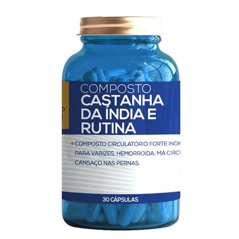 Castanha da Índia 300mg Rutina 200mg 30 cápsulas Qualidade de