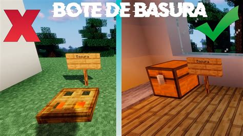 Como Hacer Un Bote De Basura En Minecraft Elsamuel Youtube