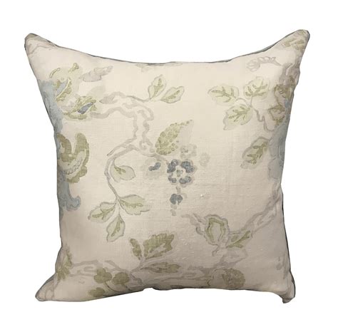 Cream And Green Floral Pillows Casabella Interiors