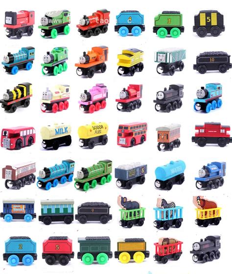 One Set 42PCS Complete Set Thomas Train Wooden Model Toys 42 Designs Toy Thomas and Friends ...