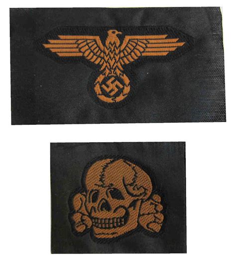 Waffen SS Orange BeVo Cap Eagle Skull