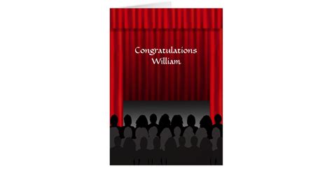 Theatre Stage Congratulations Custom Greeting Card