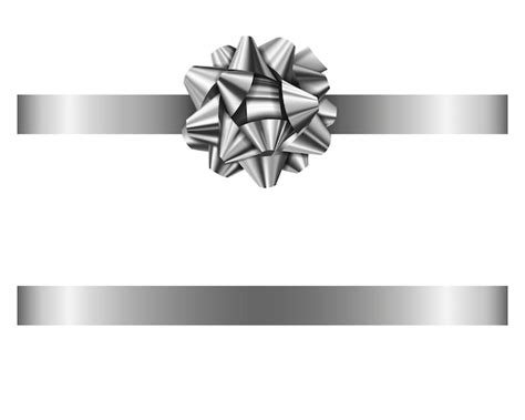 Premium Vector | Silver bow and ribbon. isolated bow with ribbon for ...