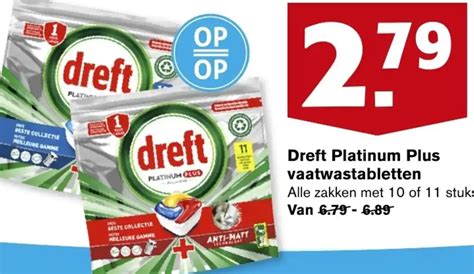 Dreft Platinum Plus Vaatwastabletten Aanbieding Bij Hoogvliet