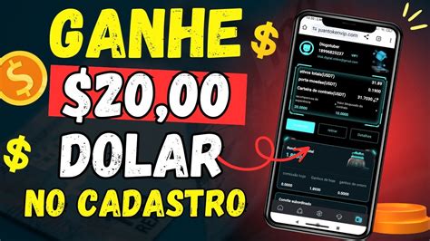 GANHE 20 DOLARES NO CADASTRO PLATAFORMA PAGANDO RAPIDO COMO GANHAR