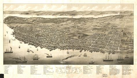 Panoramic View Of The City Of Halifax Nova Scotia 1879 Library Of