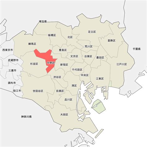 東京都中野区の地図 Map It マップイット