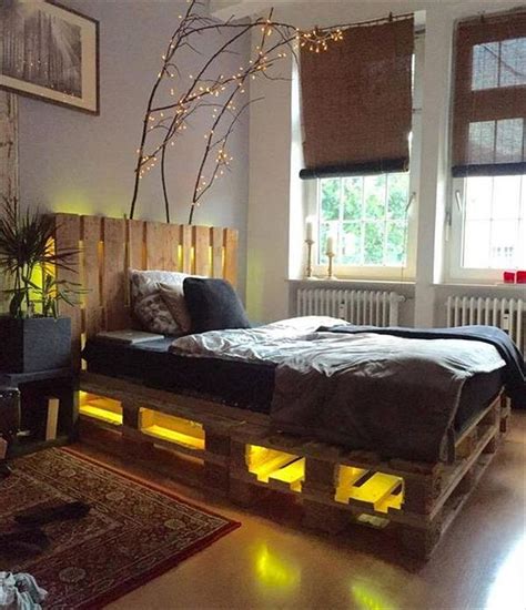 Diy Glowing Pallet Bed Ideas Pallet Furniture Bedroom Pallet Bed