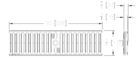 Zurn P6 DGC 6 X20 Ductile Iron Grate Trench Drain Grates