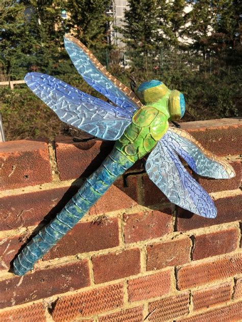 Paper Mache Dragonfly Ornament Sculpture School Props Cardboard Art