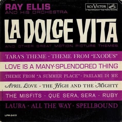 Ray Ellis And His Orchestra La Dolce Vita And Other Great Motion