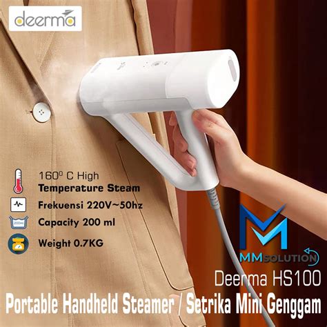 Jual DEERMA HS100 Handheld Garment Steamer Iron Setrika Uap Portable