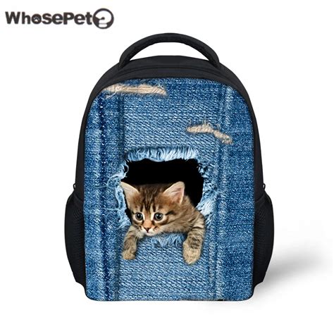 Whosepet Cute Cat Mini Backpack For Baby Kids Shoulder Bag Animals