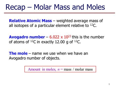 Mass To Mole Formula