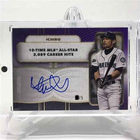 【未使用に近い】1円スタート限定5枚直筆サインイチロー Ichiro 2021 Topps Definitive Collection