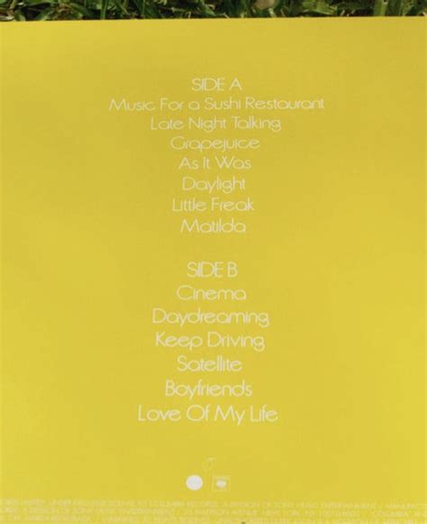 Harrys House Tracklist Late Night Talks Love Of My Life Just