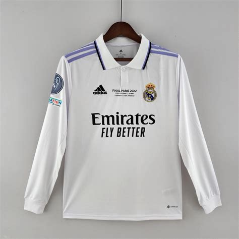 Camisa Tailandesa Personalizada Manga Longa Real Madrid Casa