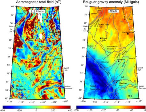 1 A Map Of The Total Residual Aeromagnetic Field Of Alberta