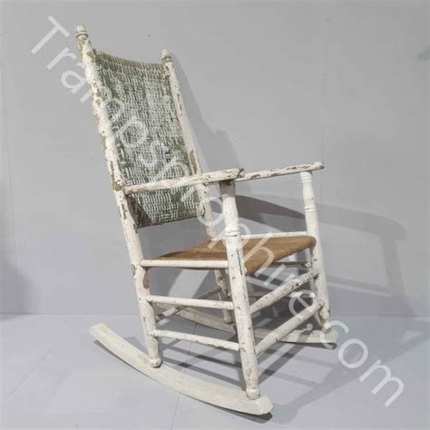 White Wooden Rocking Chair | Tramps Prop Hire