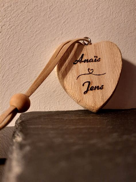 Love Heart Wooden Engraved Personalized Couple Gifts - Etsy