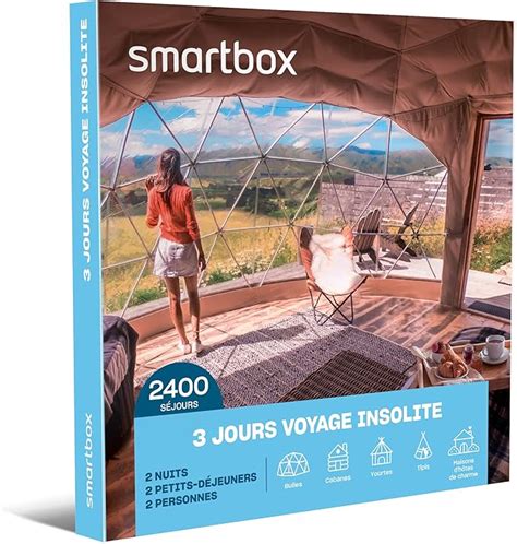 Smartbox Coffret cadeau 3 jours voyage insolite Idée cadeau évasion