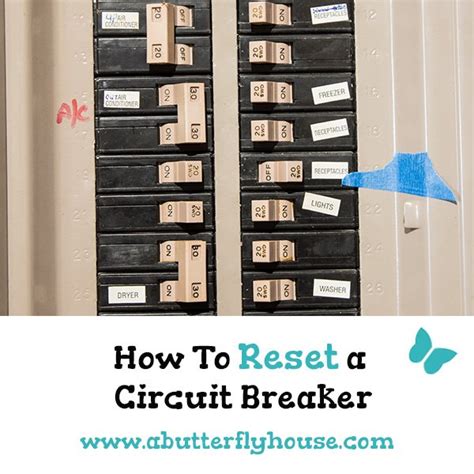 How to Reset a Circuit Breaker - A Butterfly House