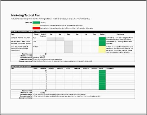 5 Company Tactical Marketing Plan - SampleTemplatess - SampleTemplatess