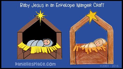 Baby Jesus In A Manger Envelope Craft For Kids Youtube