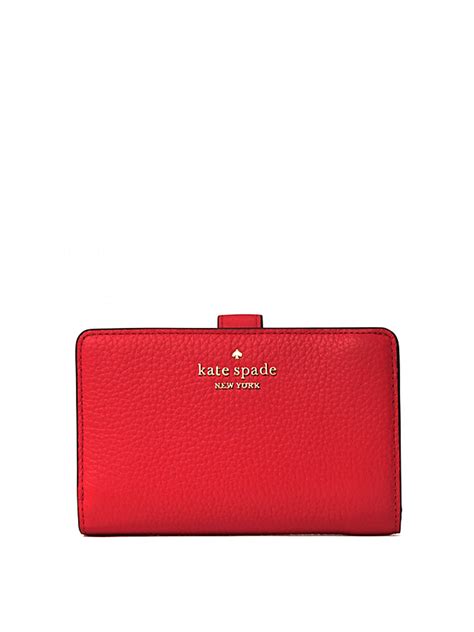 Kate Spade Leila Medium Compact Bifold Wallet Red Currant Averand