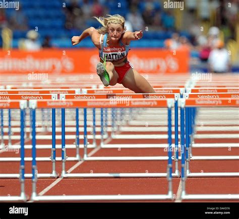 Birmingham, UK. 13th July, 2013. Lucy HATTON (CORBY). Womens 100m ...