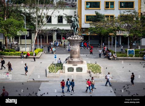 Elevated View Of Th Plaza Gerardo Barrios Also Known As The Civic Plaza From The National