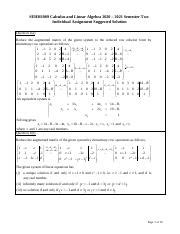 SEHH1069 2021S2 Assignment Sol Pdf SEHH1069 Calculus And Linear