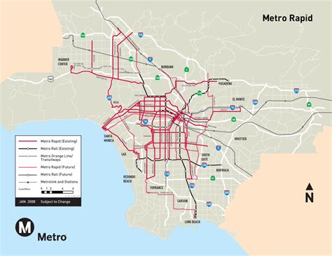 Los Angeles Metro System Map - MapSof.net