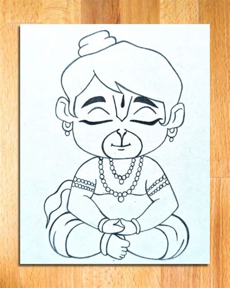 Bal Hanuman Drawing Easy Lord Hanuman Drawing Easy And Step By Step