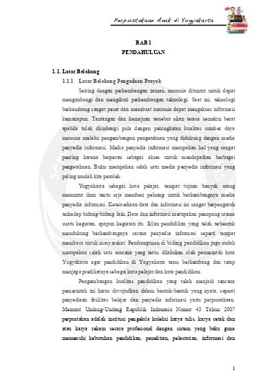 BAB 1 PENDAHULUAN LANDASAN KONSEPTUAL PERENCANAAN DAN PERANCANGAN