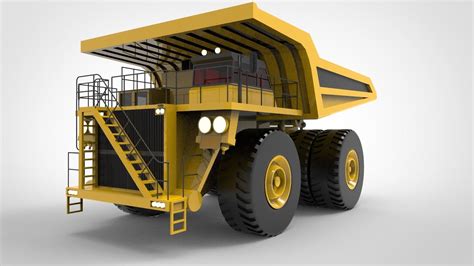 Komatsu Mining Dump Truck D Model Cgtrader