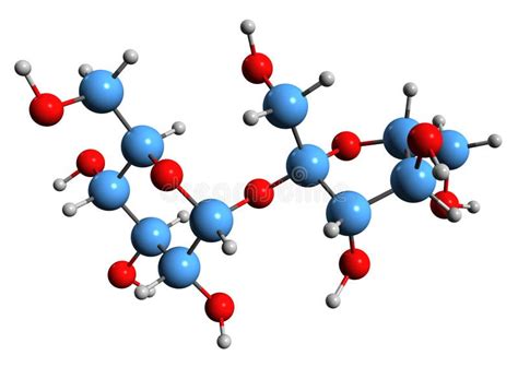 3D Image of Sucrose Skeletal Formula Stock Illustration - Illustration ...