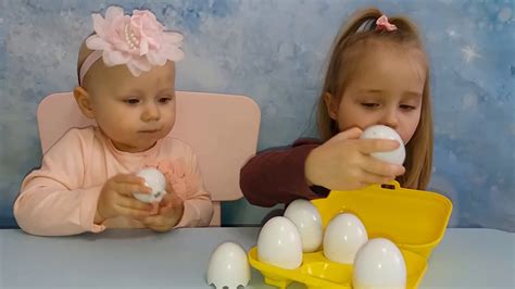 Весёлые яйца Tomy развивающая игра Сортер Томи Видео для детей eggs for ...