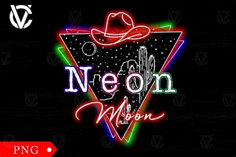 Neon Moon Desert Western Sublimation Png Graphic By Docamvan1102