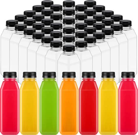 Amazon Mumufy 48 Pcs 16 Oz Plastic Juice Bottles Containers