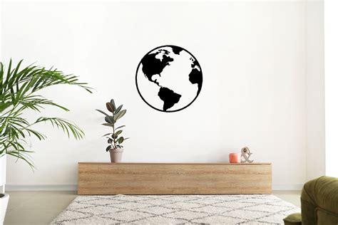 Earth Metal Wall Art Globe Metal Wall Art Plasma Wall Art | Etsy