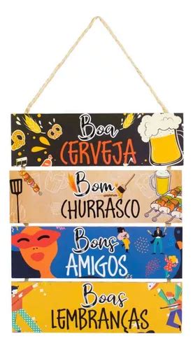 Placas Decorativas De Cervejas Área De Churrasco Ou Casa Boa cerveja