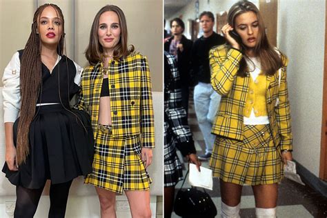 Natalie Portman Brings Cher Horowitz To Life In Plaid Skirt Set — Check