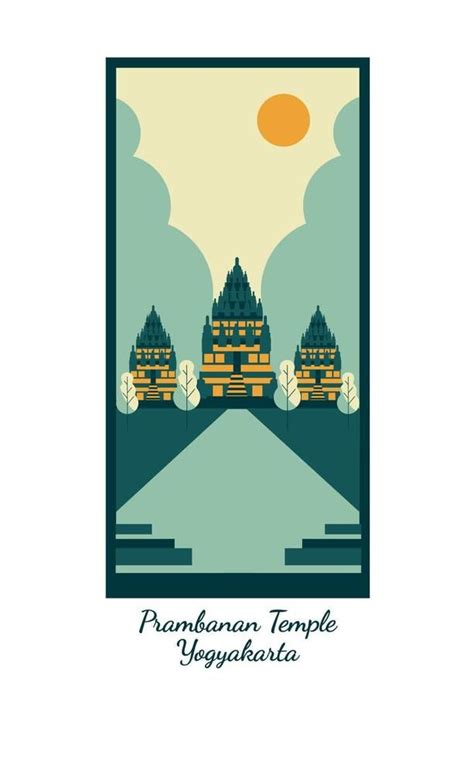 Prambanan Temple City Of Indonesia Travel And Tourism Poster Travel