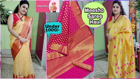 Meesho Saree Haul Under Rs Party Wear Sarees Haul Starting Rs