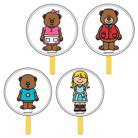 Goldilocks The Three Bears Stick Puppets Top Teacher